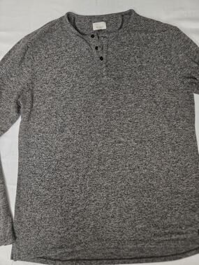 Civil Society Men's XL Gray Knit Henley Pullover Sweater Long Sleeve